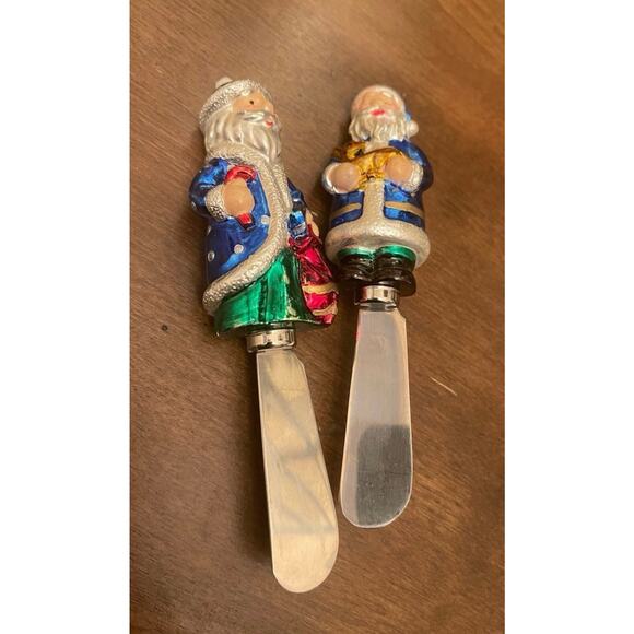 Christmas Santa spreaders knives x 2 - Picture 1 of 8